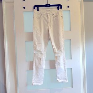 EUC Joe’s white cropped jeans